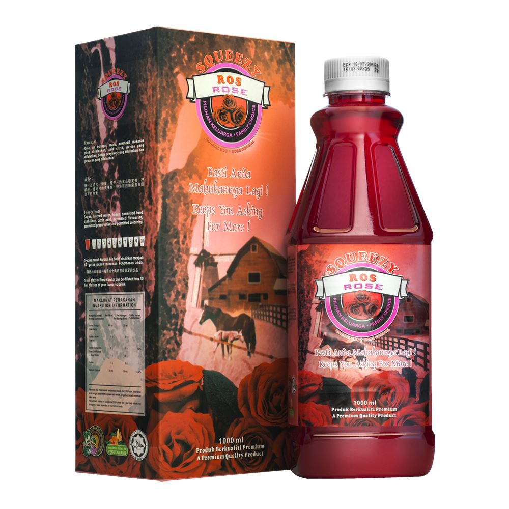 SQUEEZY Rose Cordial  with juice concentrate