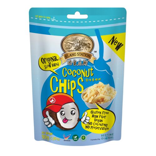 Klang Station Slow Baked Coconut Chips - Original Flavour - 50g