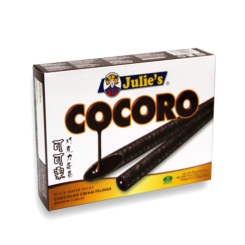 Julie's Cocoro Black Wafer Sticks - 100g