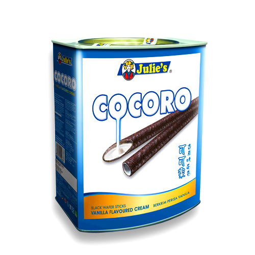 Cocoro Black Wafer Sticks Vanilla Flavoured Cream 700g