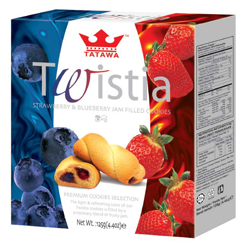 Twistia : Strawberry & Blueberry Jam Filled Cream