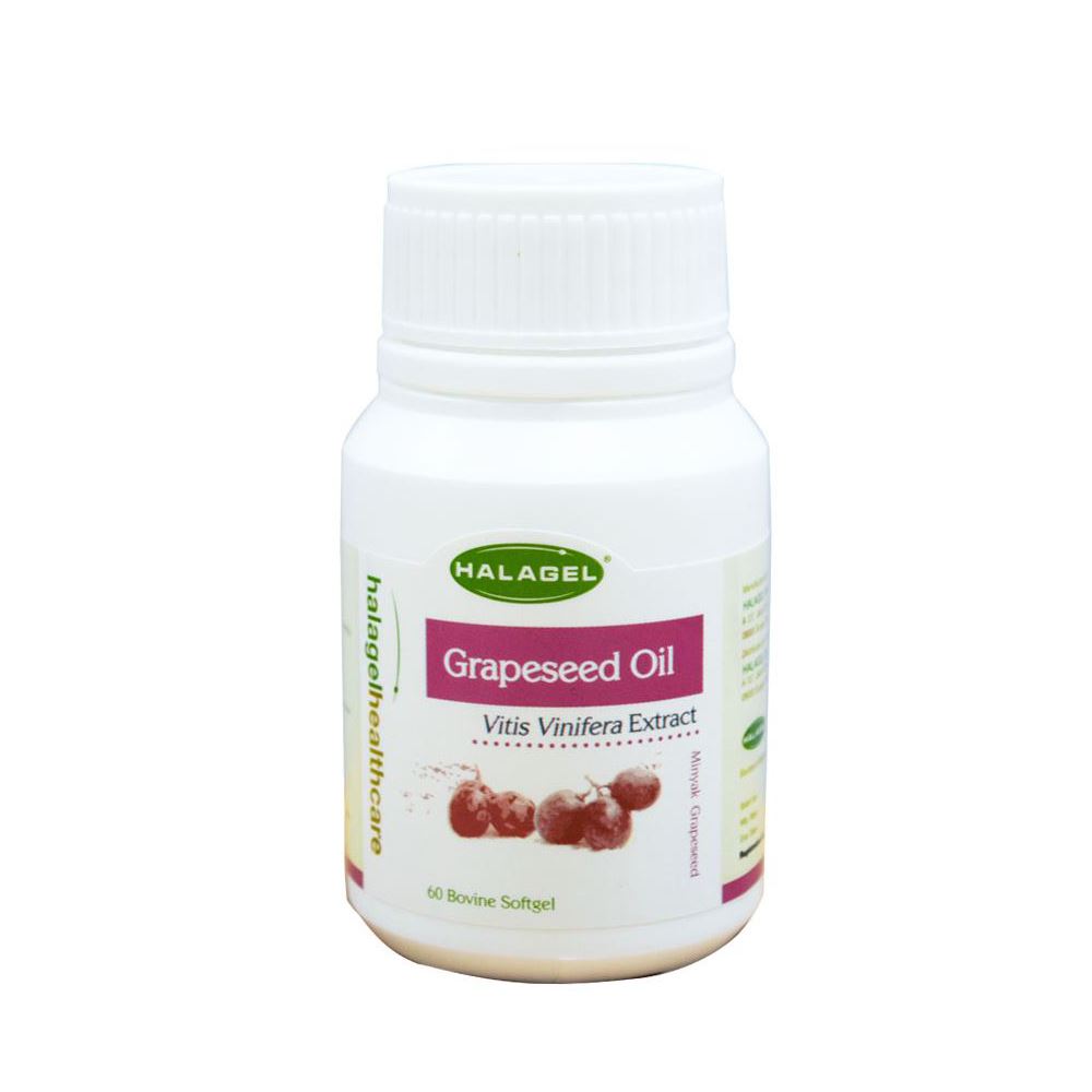 Halagel Grape Seed Oil In Gelatine Softgel, 60'S 