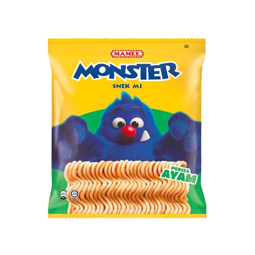 Mamee Monster Noodle Snacks Chicken 10 x 8 x 25g