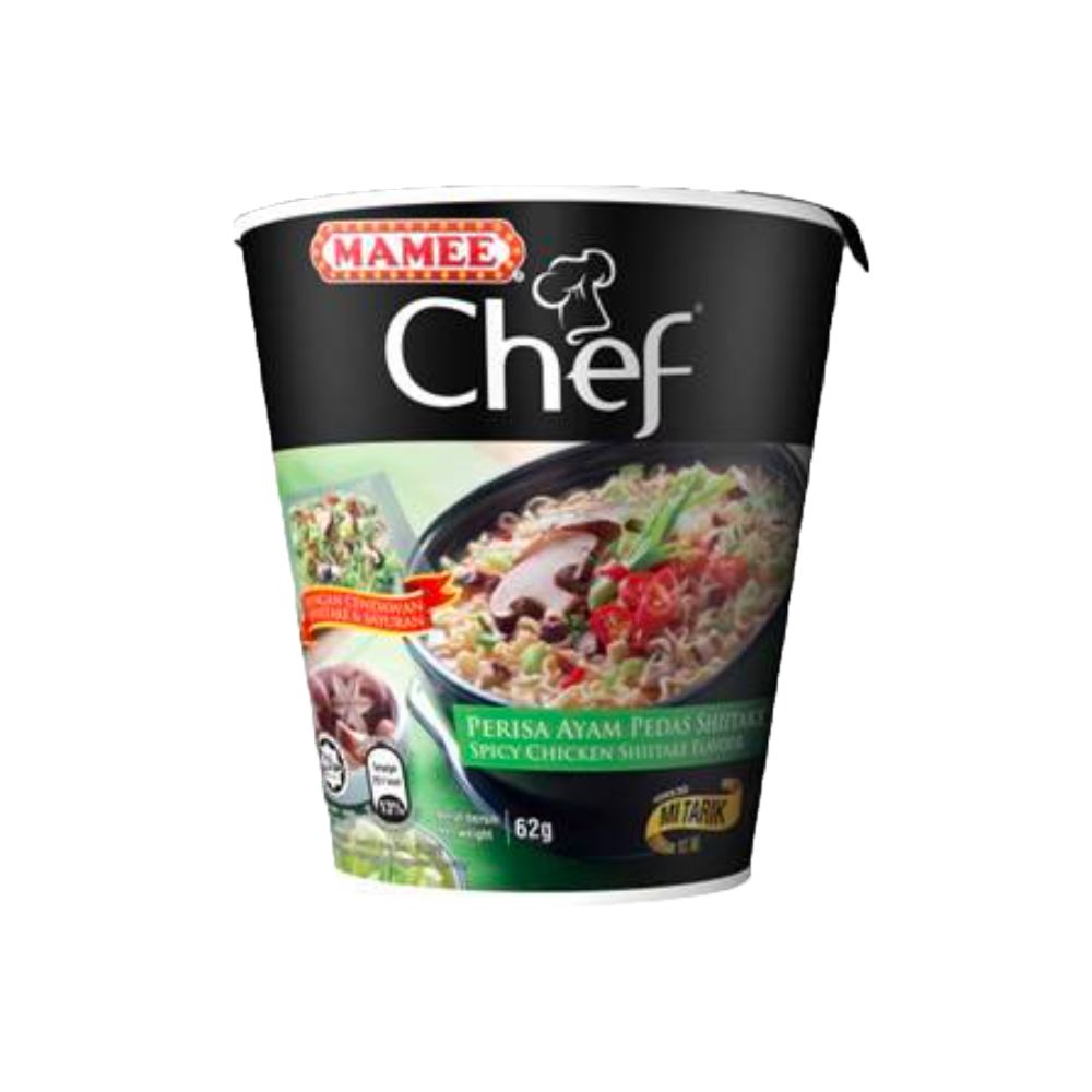 Mamee Chef Cup 1's Spicy Chicken Shiitake 24 x 62g