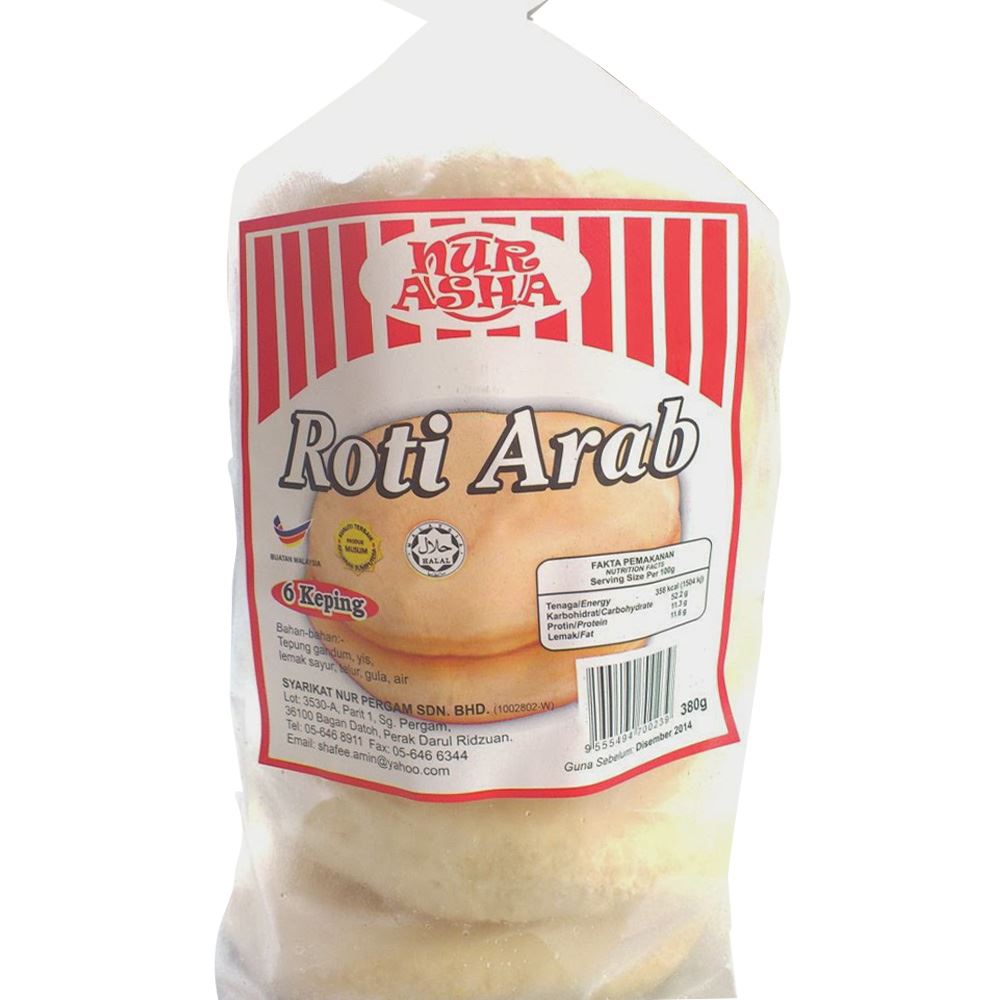 Nur Asha Roti Arab - 6 Pieces