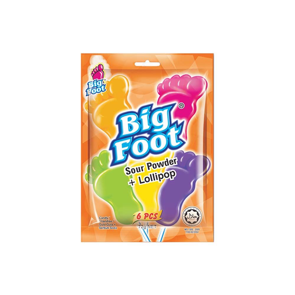 Big Foot Sour Powder + Lollipop (6 pcs)