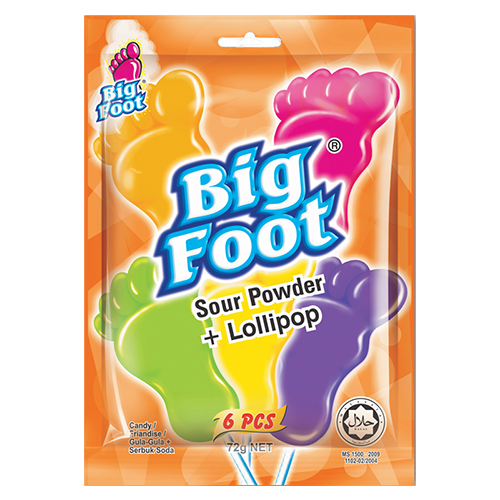 Big Foot Sour Powder + Lollipop (6 pcs)