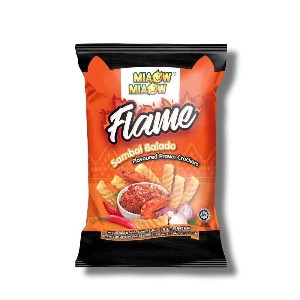 Miaow Miaow Flame Prawn Cracker - Sambal Balado Flavour - 50g