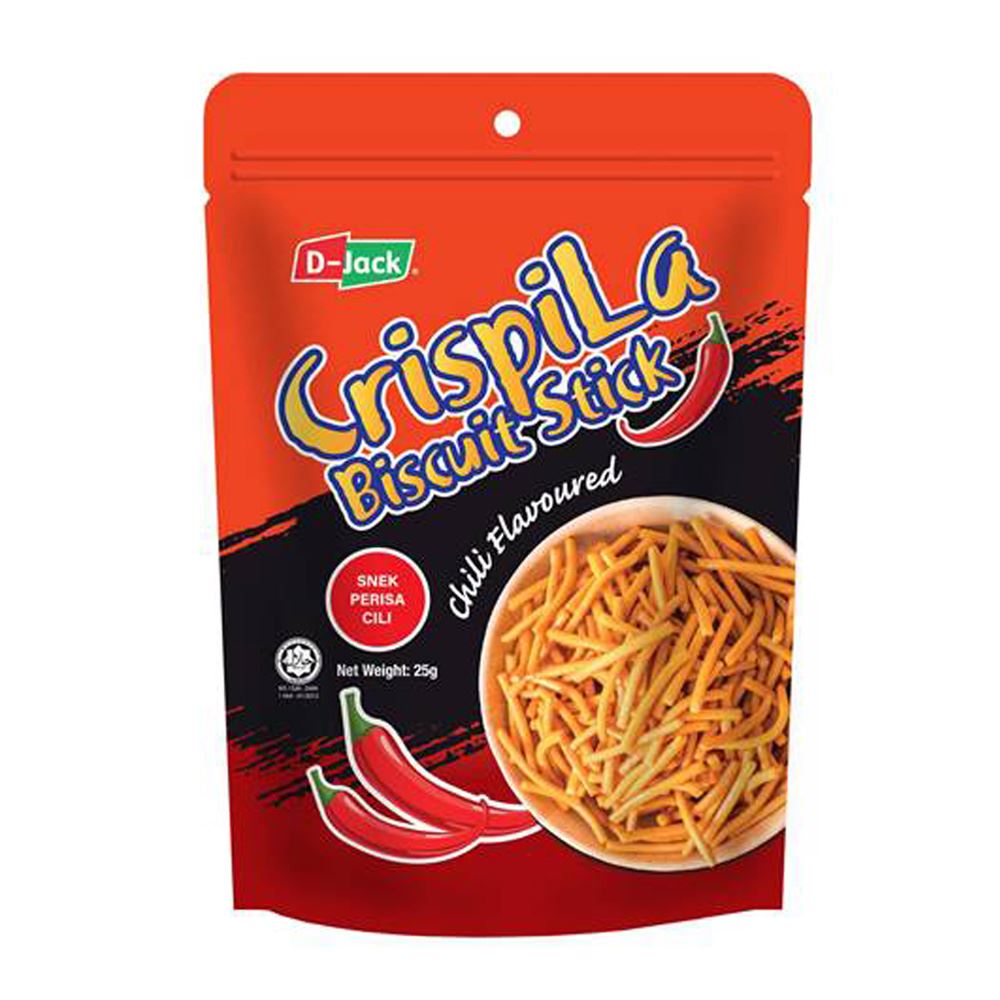 D-Jack Crispila Stick Snack with Chilli | Halal Snack Food Manufacturer