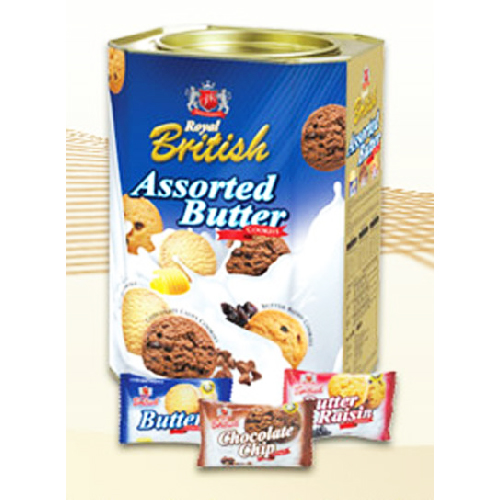Royal British Assorted Butter Cookies (Butter, Choc Chip & Butter Raisin)