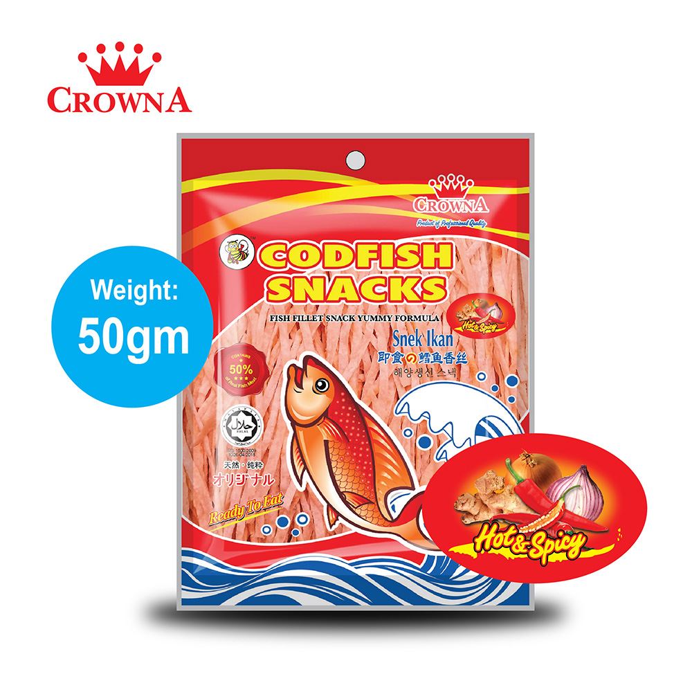 Codfish Snacks - Spicy 50 gram | Halal Cuttlefish Satay Snack Suppliers Near Me