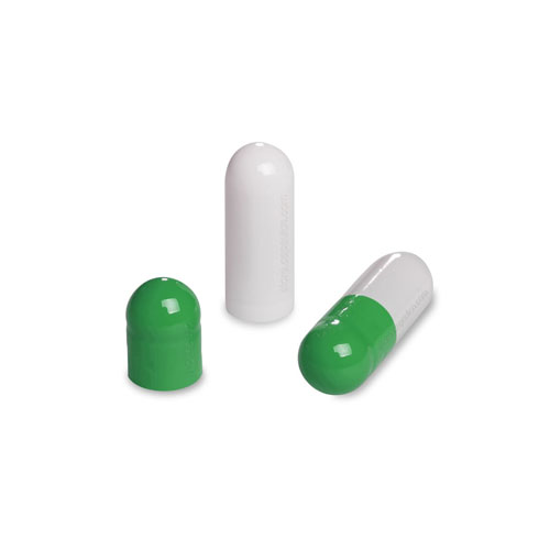 Empty Gelatin Capsules Apple Green/White