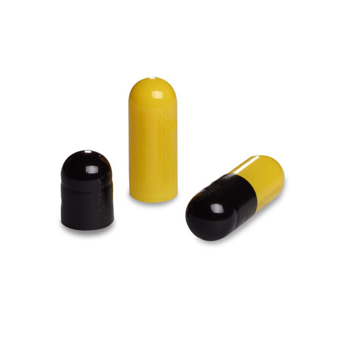 Yellow & Black Halal Empty Capsules