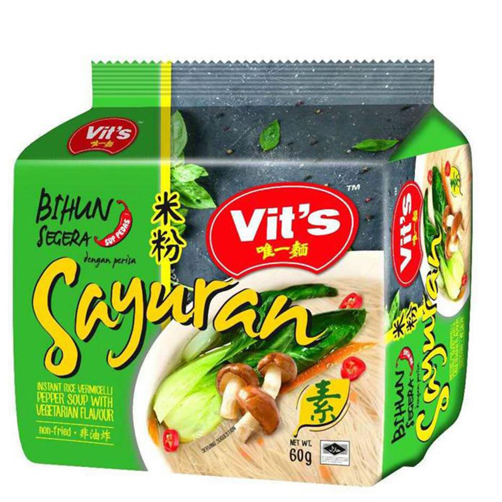 Vit's Instant Vermicelli Noodle Pepper Soup with Vegetarian Flavour
