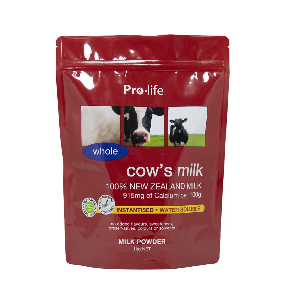 Pro-Life Whole Cows Milk Powder | New Zealand Milk, Drug and Hormone Free