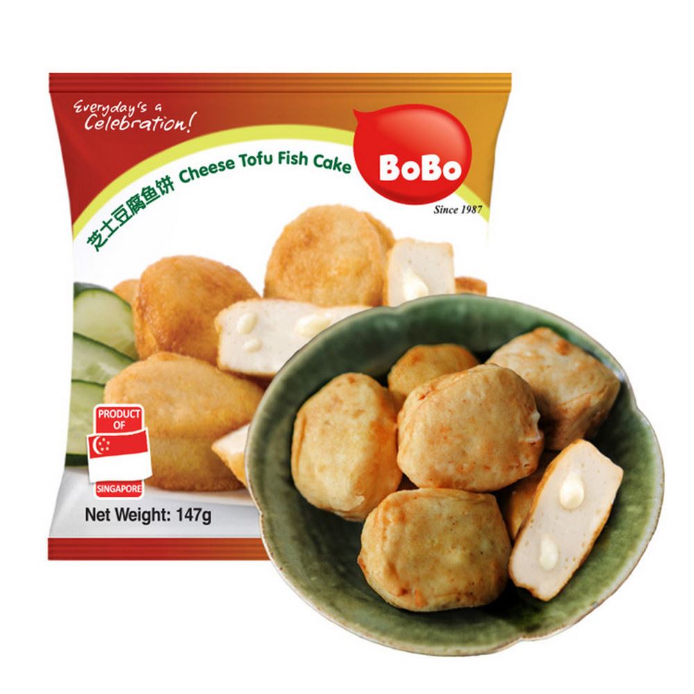 Singapore Food Suppliers frozen Creamy Cheese Tofu Fish Cake Made in Singapore 