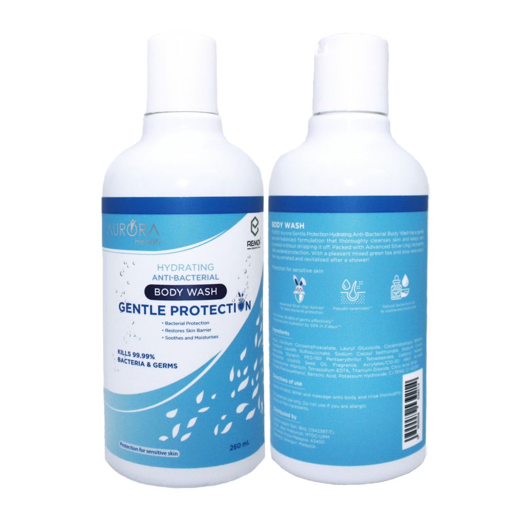 Aurora Hydrating Anti-Bacterial Body Wash | Hydrating Antibacterial Shower Gel