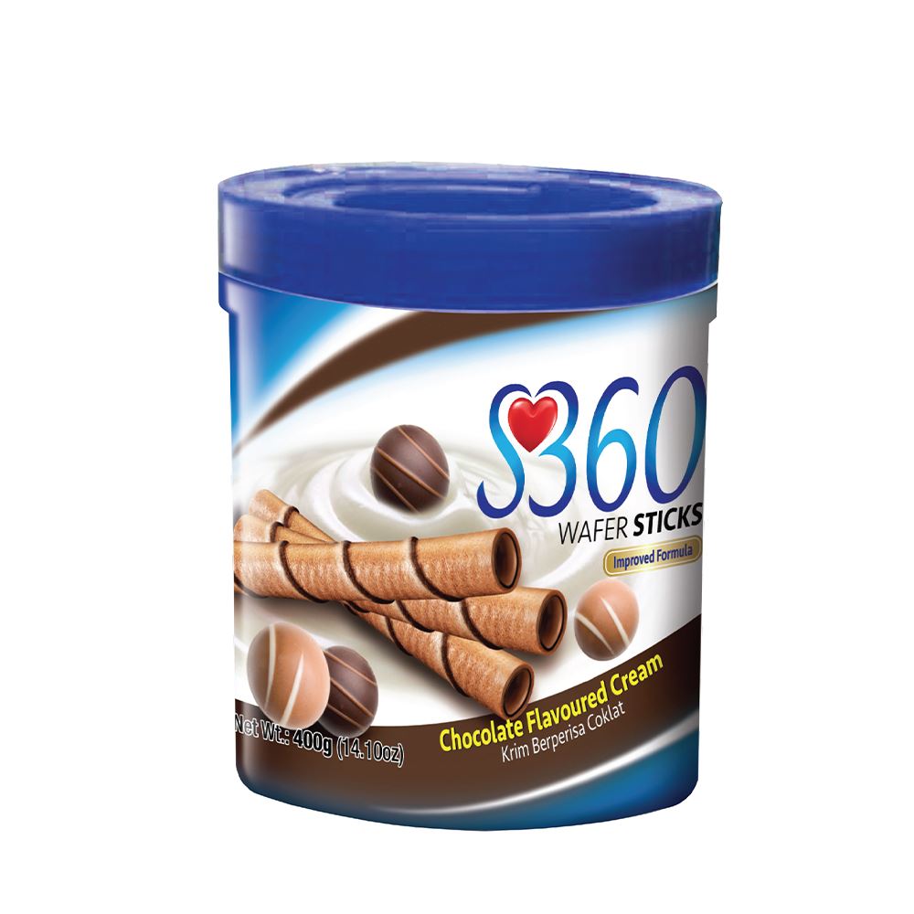S360 Wafer Sticks (Chocolate Flavoured Cream) 400g