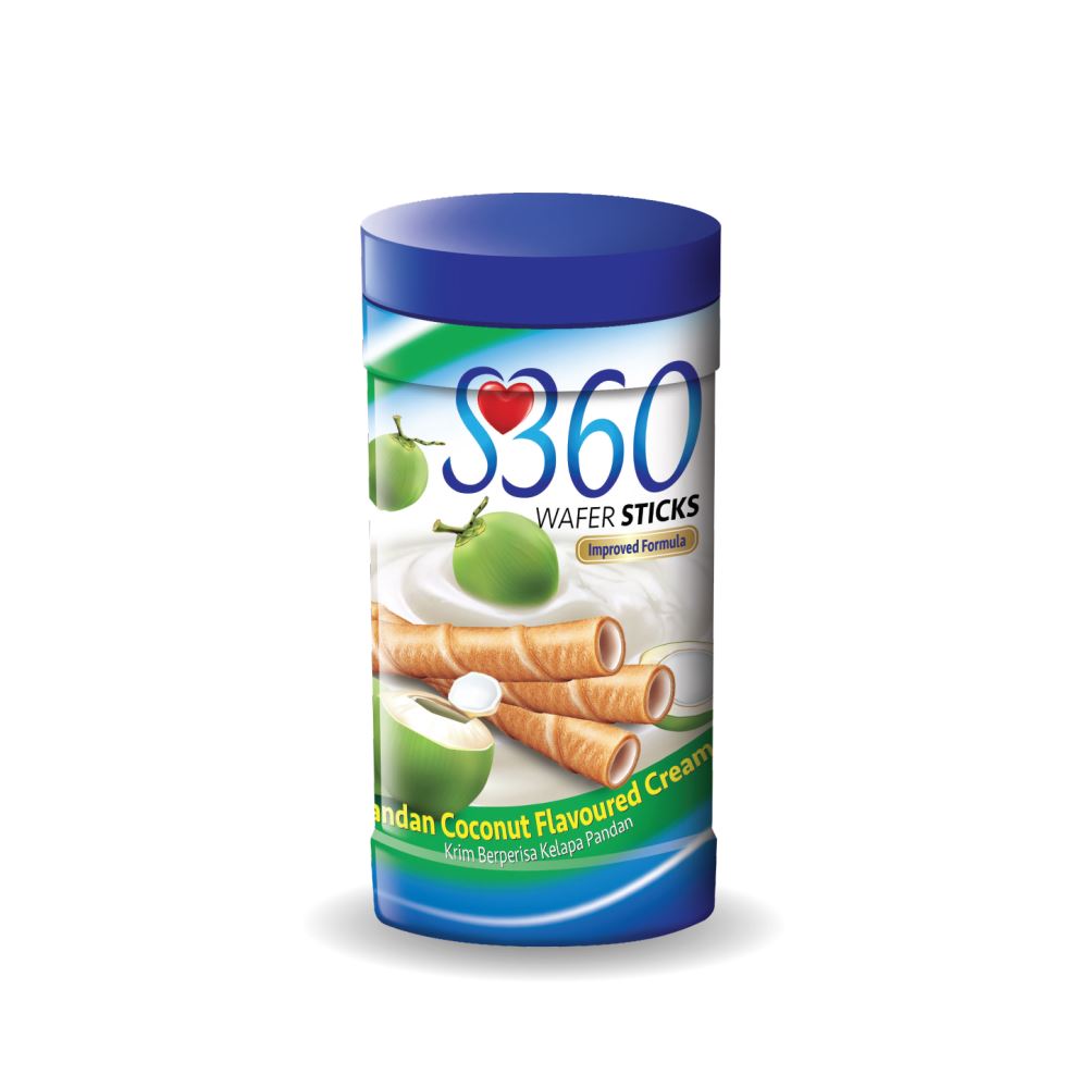 S360 Wafer Sticks (Pandan Coconut Flavoured Cream) 180g