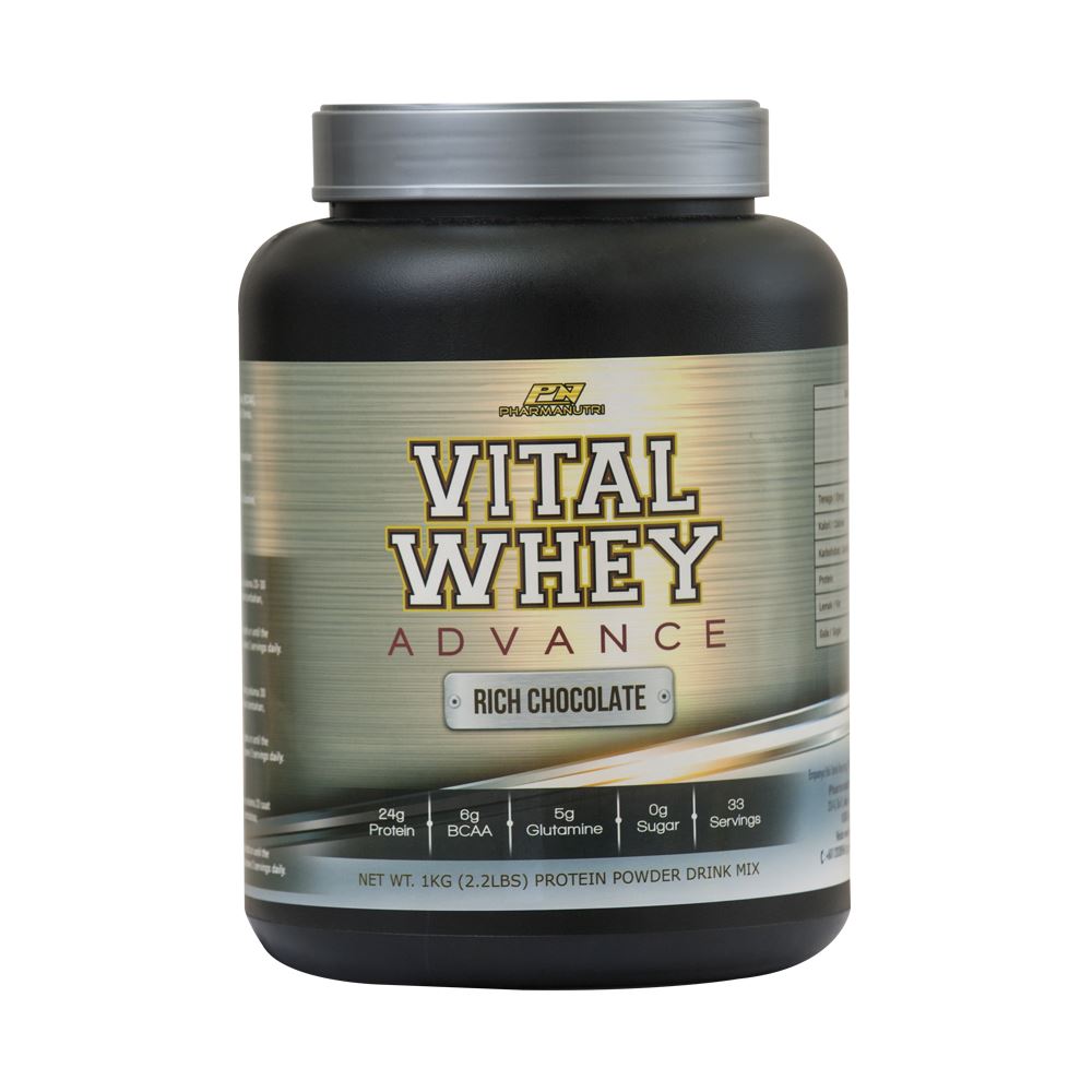 Vital Whey Advance 1kg Isolate 24g Protein (Chocolate) with Tribulus