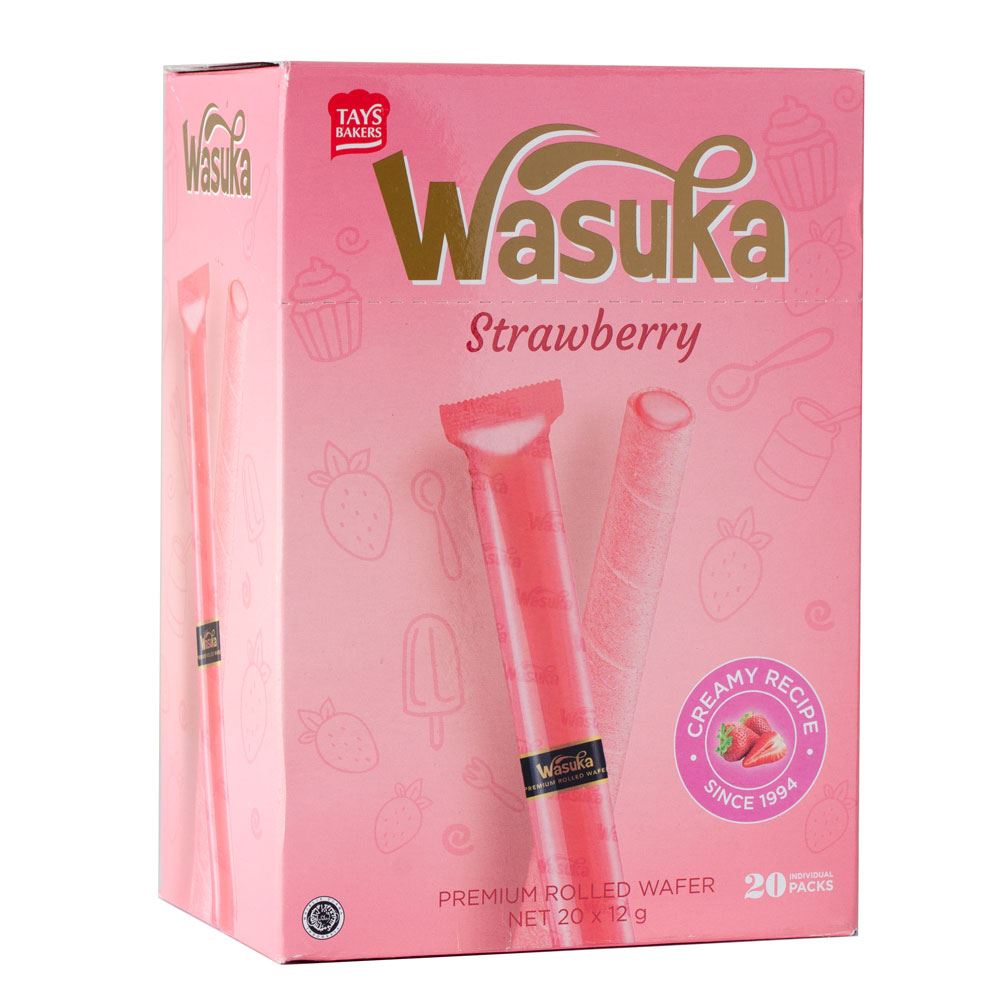 Wasuka Wafer Roll Strawberry Flavour