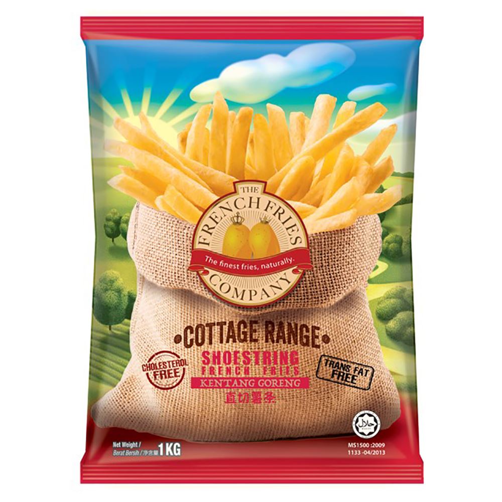 The French Fries Company Frozen Straight Cut French Fries - 1kg 