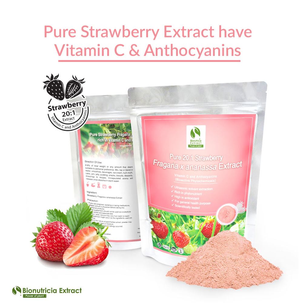 Strawberry (Fragaria x Ananassa) Standardized Extract Powder 