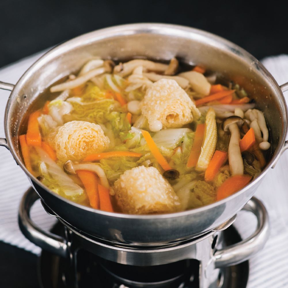 Hot Pot Vegetarian Soup With Rice