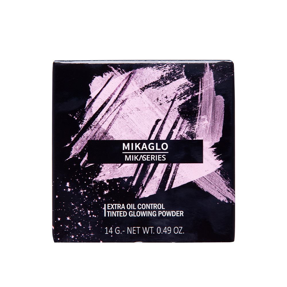 Mikaglo Unisex Oil Control & Tinted Glowing Compact Powder