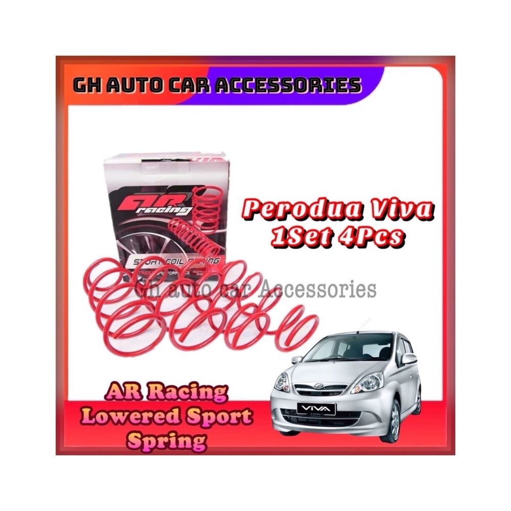 Perodua Viva AR Racing Sport Coil Spring Lowered Sport Spring 1Set 4Pcs | Viva Sport Spring Supplier