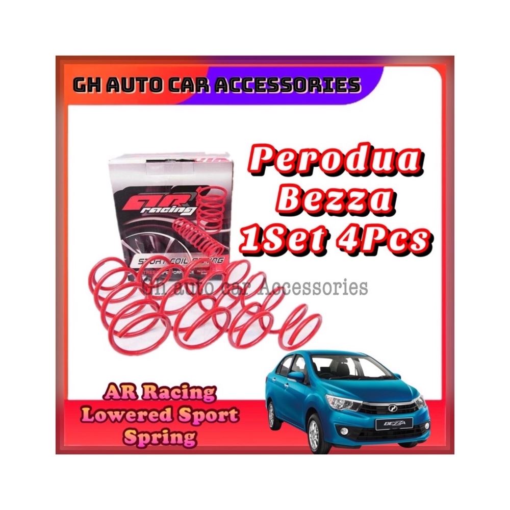 Perodua Bezza AR Racing Sport Coil Spring Lowered Sport Spring 1Set 4Pcs | Bezza sport coil supplier