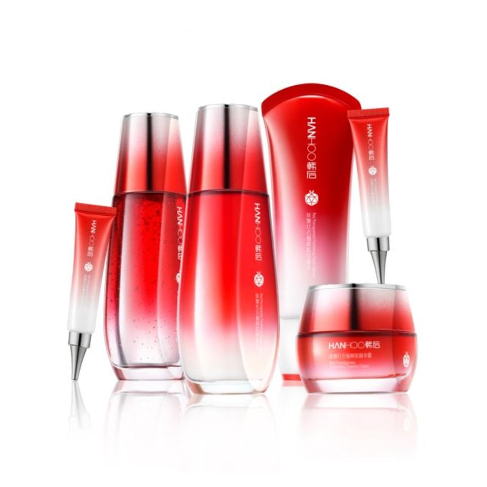Hanhoo Red Pomegranate Freshening 6pcs Set | Buy Halal Beauty Skincare Full Set
