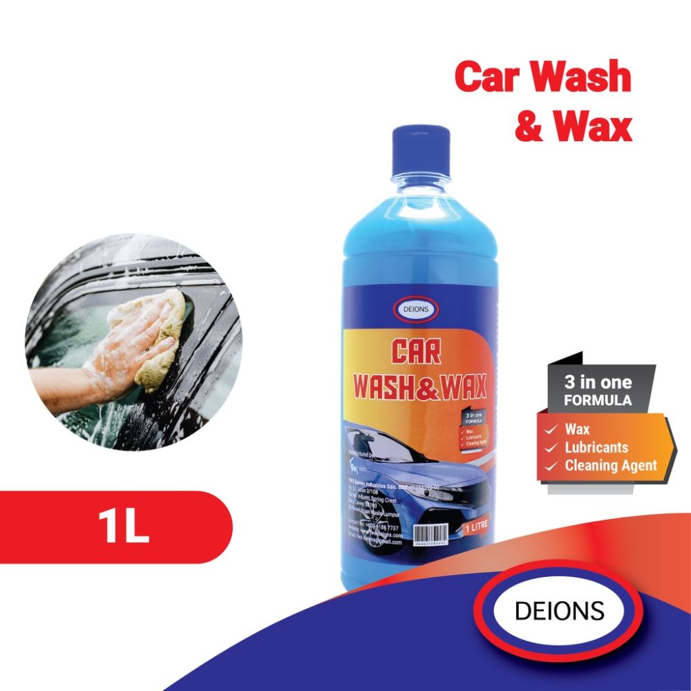 Deions Car Wash & Wax 3in1 Formula Car Shampoo (1L) 