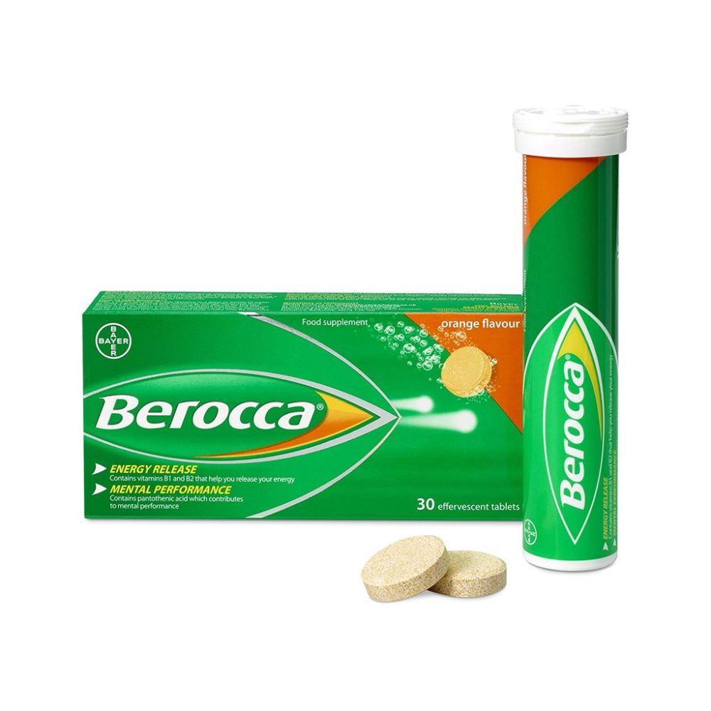 Berocca 30 effervescent tablets orange flavour 