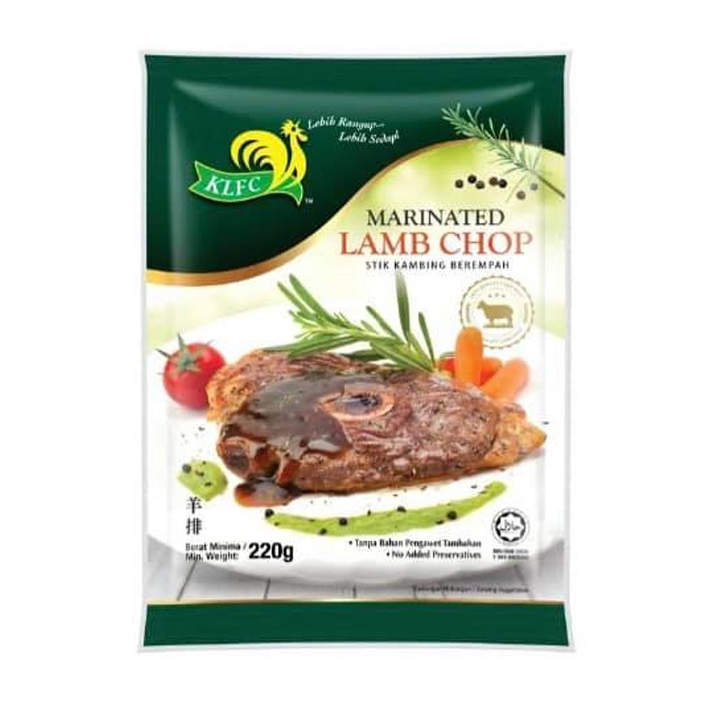 KLFC Frozen Marinated Lamb Chop - 220g