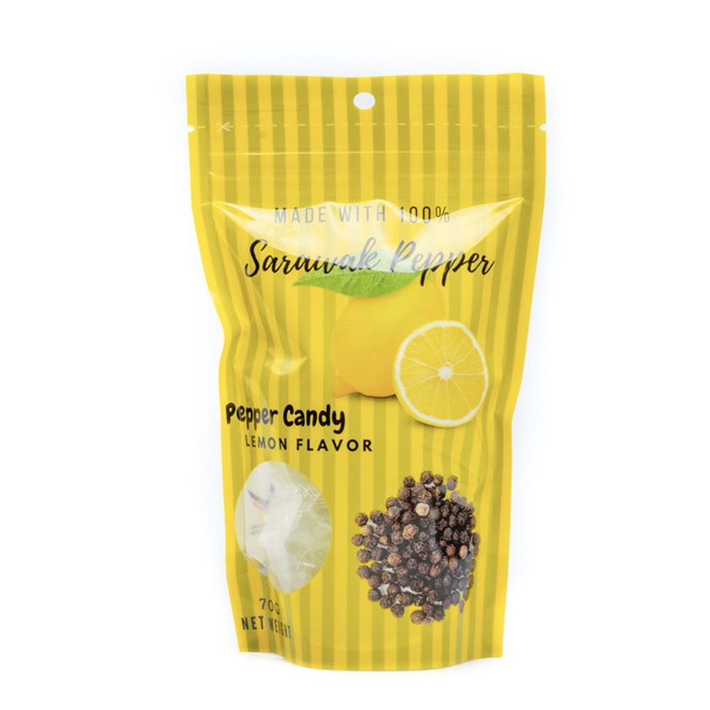 Sarawak Pepper Candy Lemon Flavor Soft 70G Bag | Halal Pepper Supplier