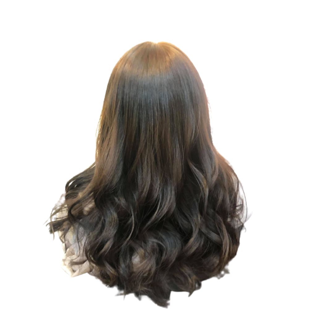 Medium Brown Colour with long wavy hair 