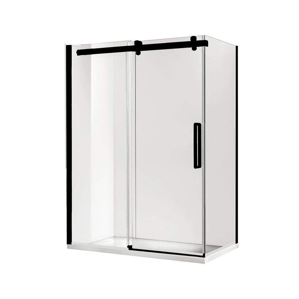 Tempered glass shower screen with frame