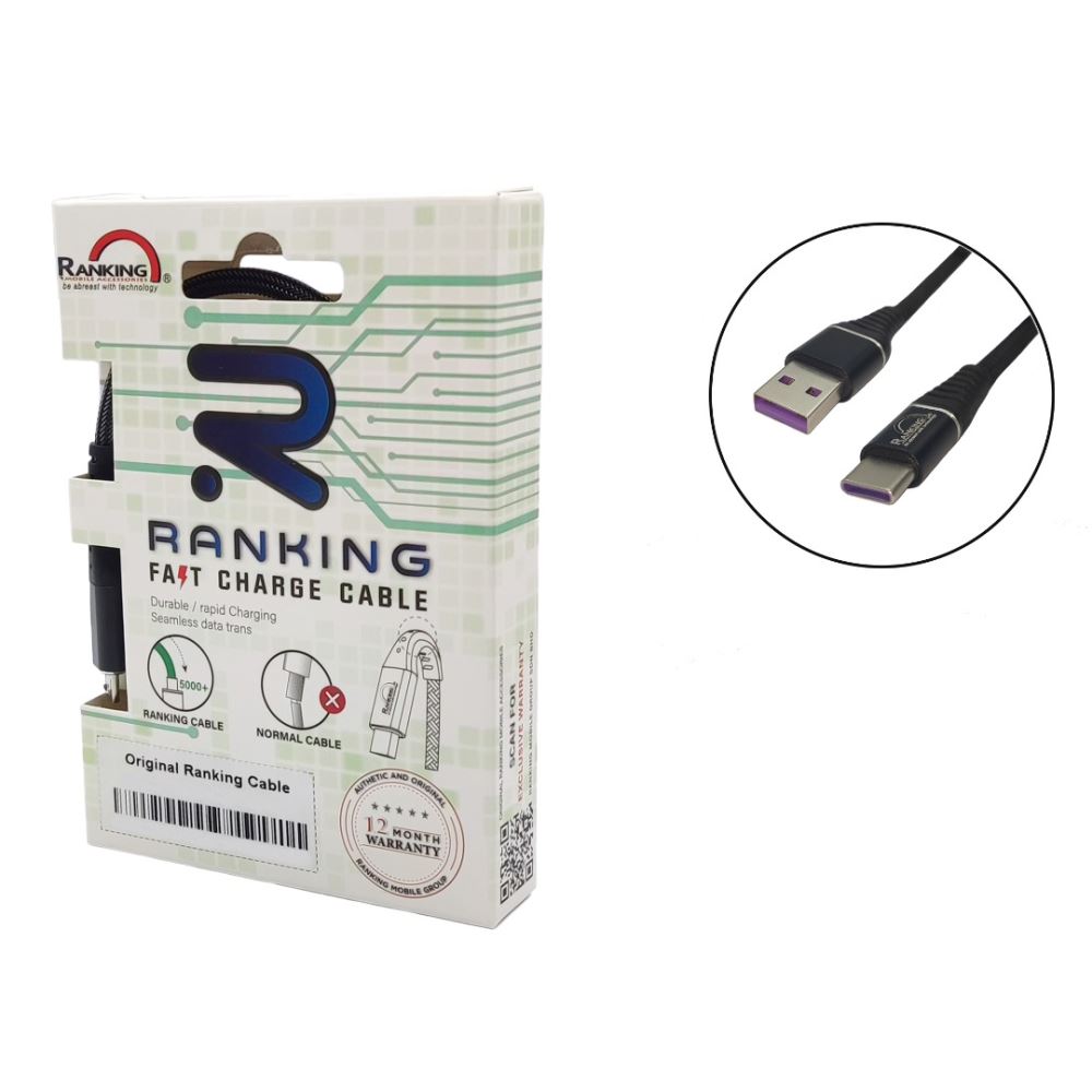 Ranking C9018 Type C 5A USB Mobile Charging Cable