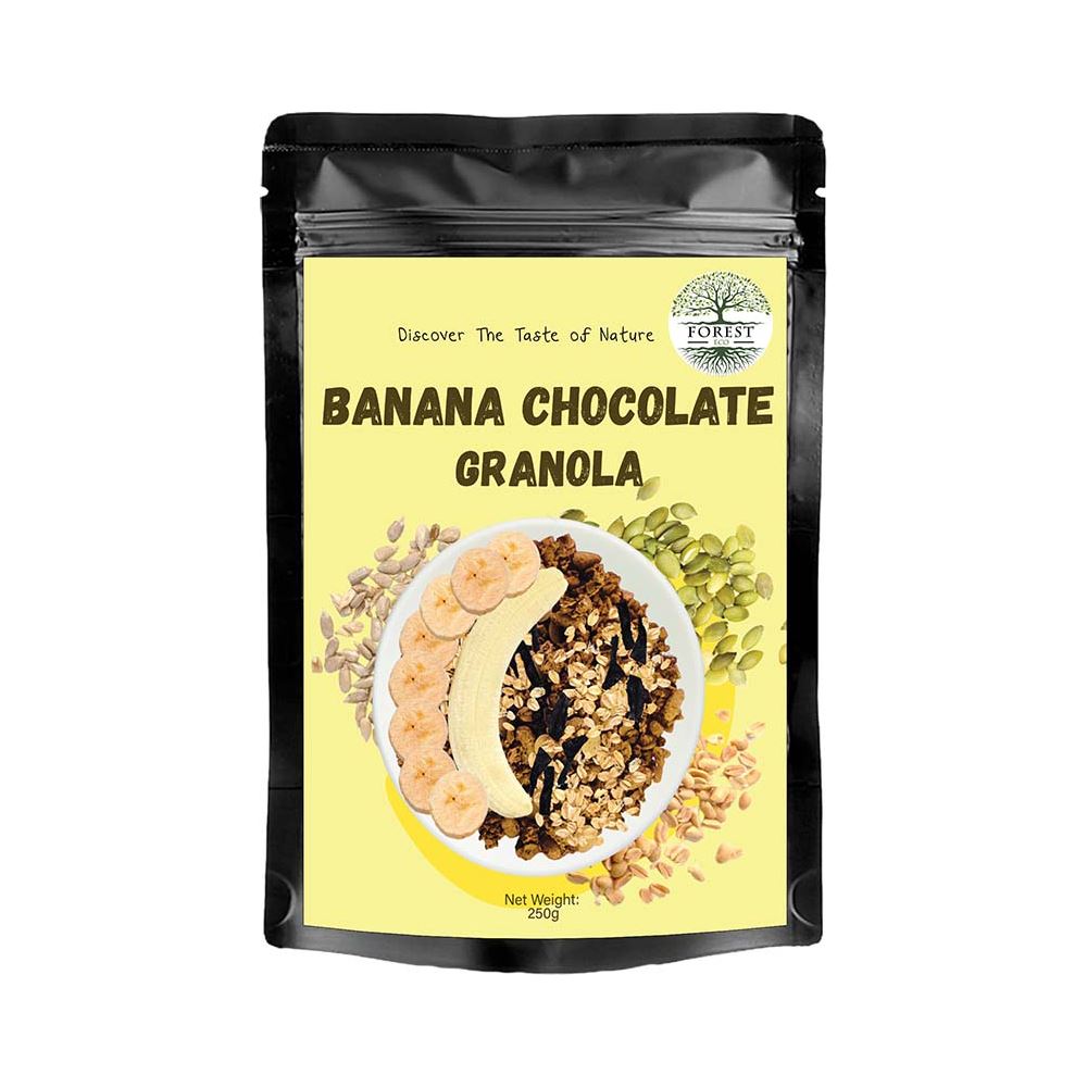 Eco Forest Granola Banana Chocolate | Halal Crunch Cereal Breakfast