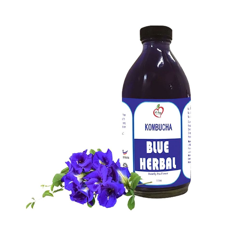 Ai Kang Kombucha Blue Herbal | Halal Fruit Juice Beverage