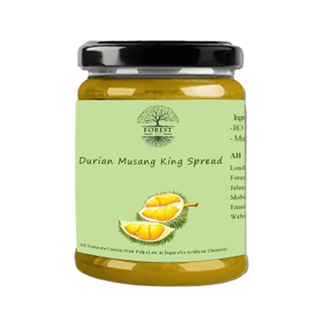 Forest Eco Musang King Durian Spread | Halal Sugar Free Fruit Jam
