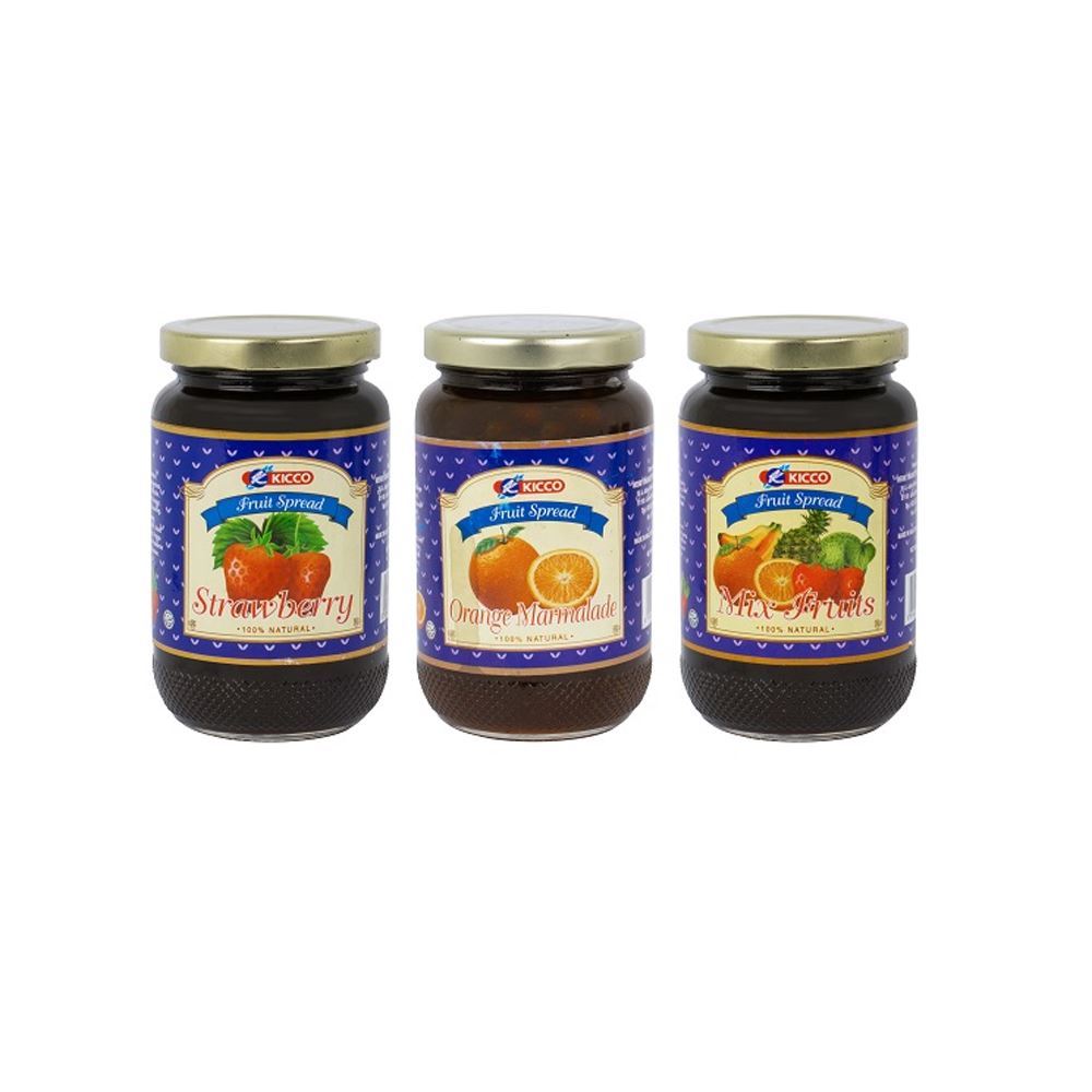  KICCO Assorted Fruit Jam Spread – Mixed Fruit, Strawberry, Orange