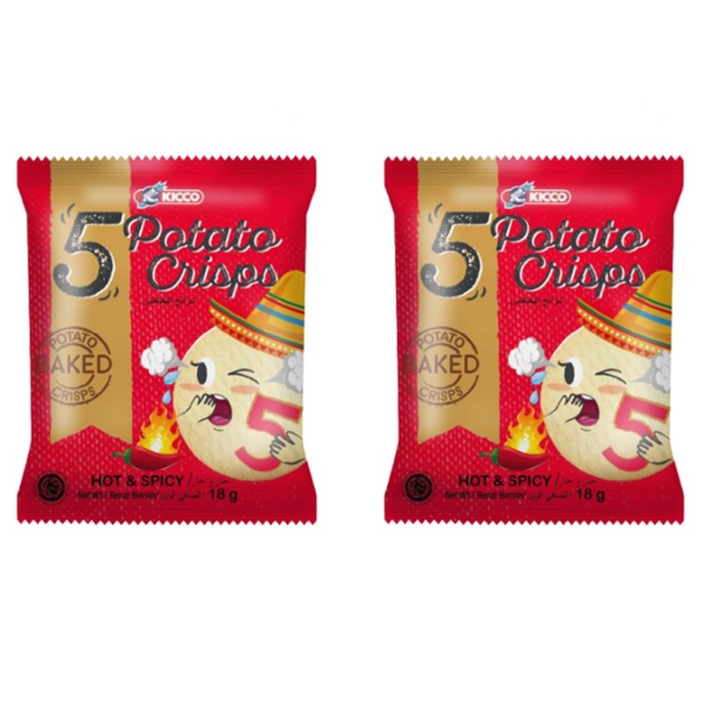KICCO Baked 5 Potato Crisps – Hot & Spicy