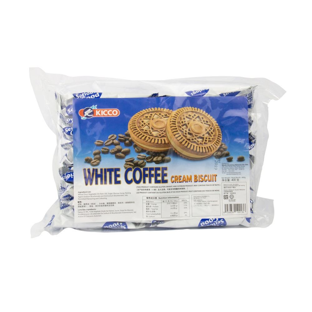 KICCO Sandwich Cream Biscuit with Cream Fillings – White Coffee