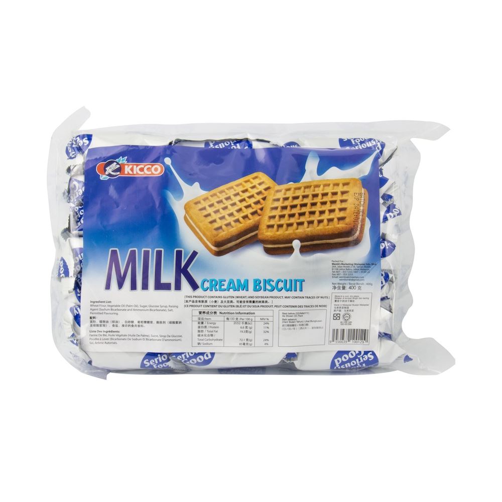 KICCO Sandwich Cream Biscuit with Cream Fillings – Milk