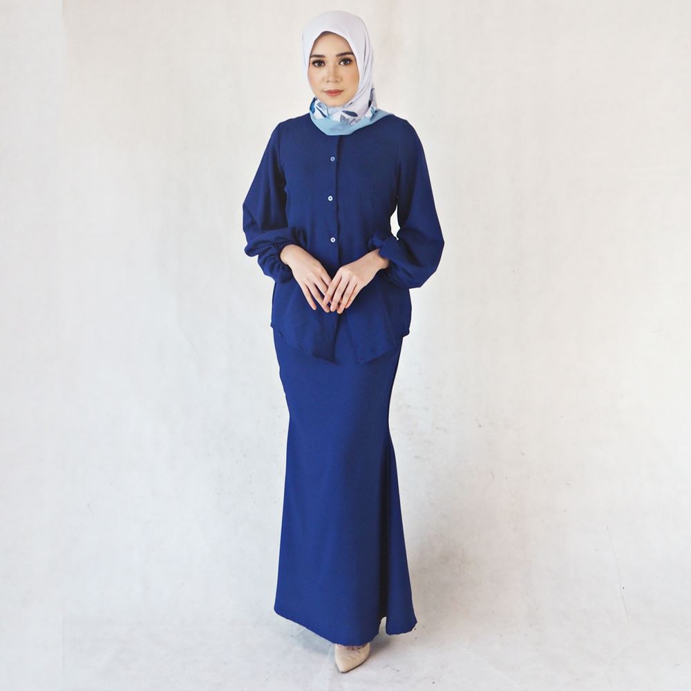 Baju Kurung farima Royal Blue Women Dress