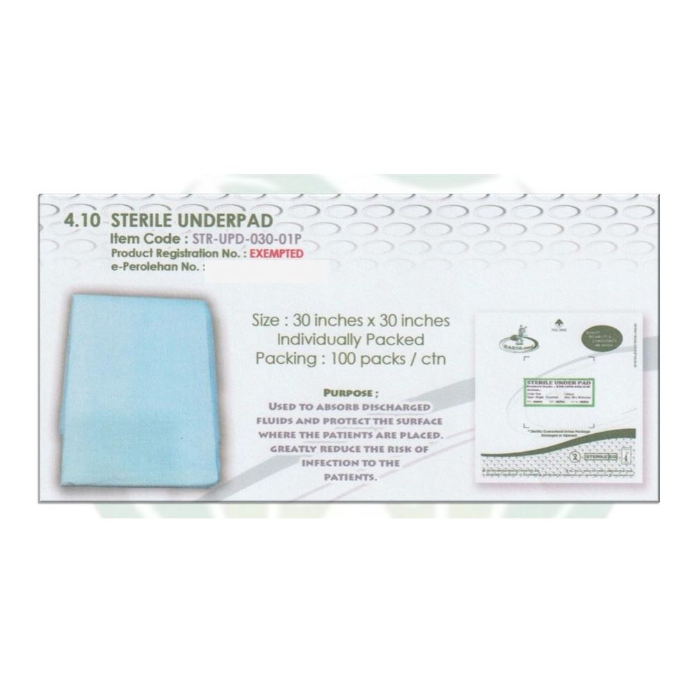 Sterile Underpad 30 Inch X 30 Inch