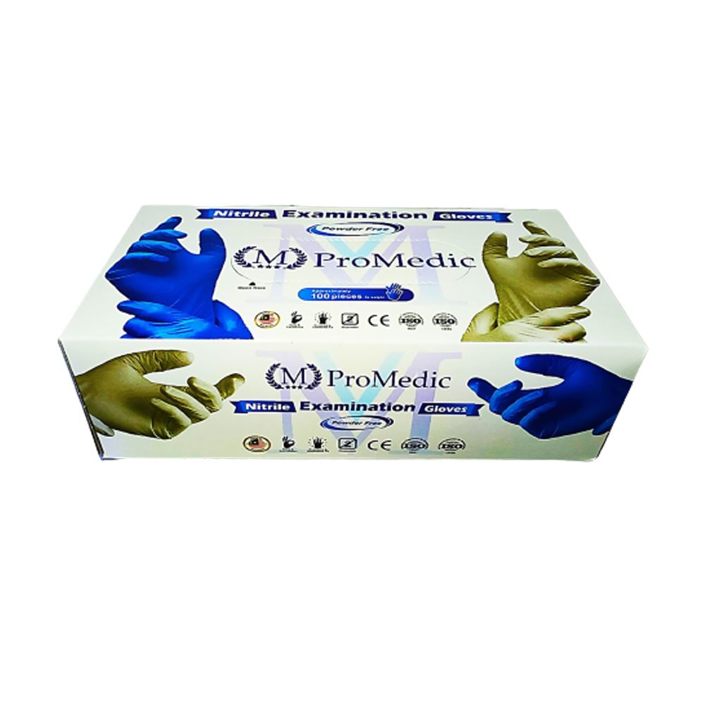 M ProMedic Nitrile Glove (Blue) Powder-Free 