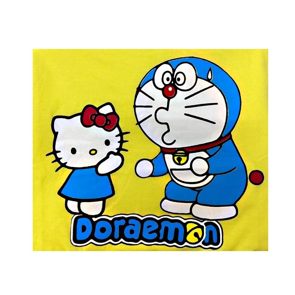 T-Shirt Printed Doraemon Hello Kitty